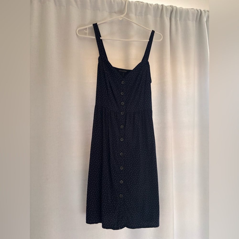 Banana Republic Navy Blue Polka Dot Summer Dress